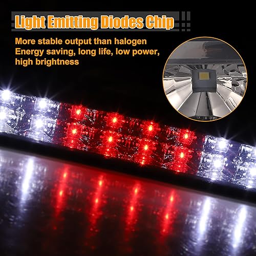 Miniatura 6 de X AUTOHAUX Luz de freno trasera de montaje alto CC3Z13A613B Tercera luz de freno Tercera luz de freno de cabina trasera de techo de montaje central