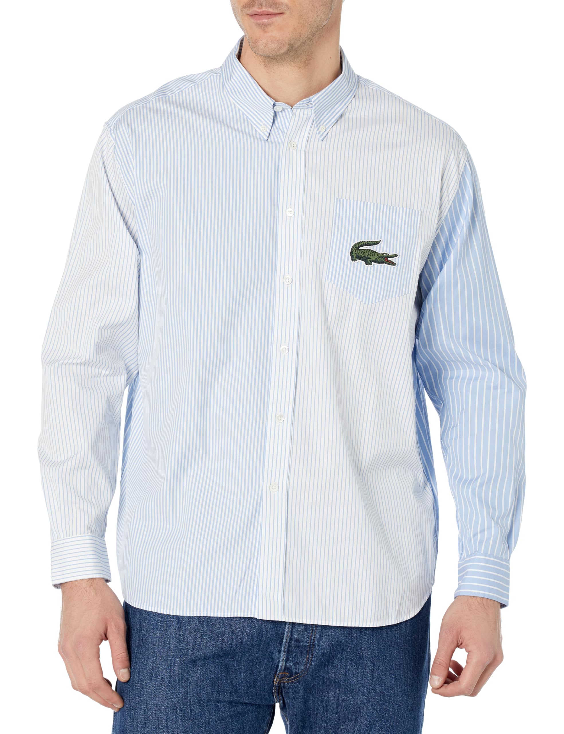 

                                                    Lacoste Men's Unisex Large Crocodile Striped Cotto