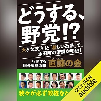 どうする、野党!?　「大きな政治」と「新しい改革」で、永田町の常識を喝破！ オーディオブック （伊藤 俊輔、中谷 一馬、塩村 あやか、藤岡隆 雄、高松 さとし） episode artwork