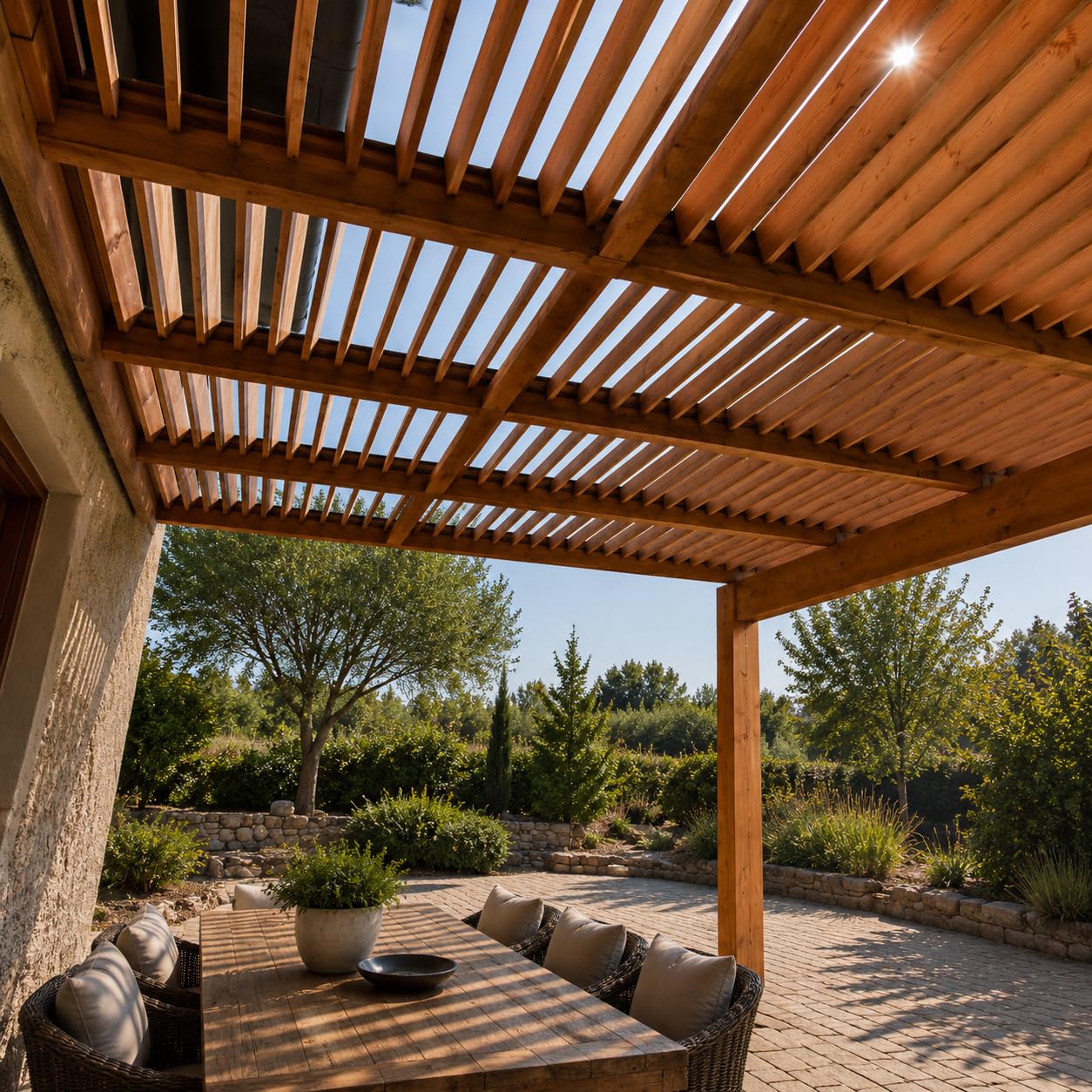 Mécanisme Lames Orientables 27 mm 100% ALU pour Pergola Bioclimatique SUNDIY MARRON CORTEN