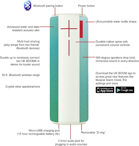 Logitech UE Boom Wireless Bluetooth Speaker - Northern Light