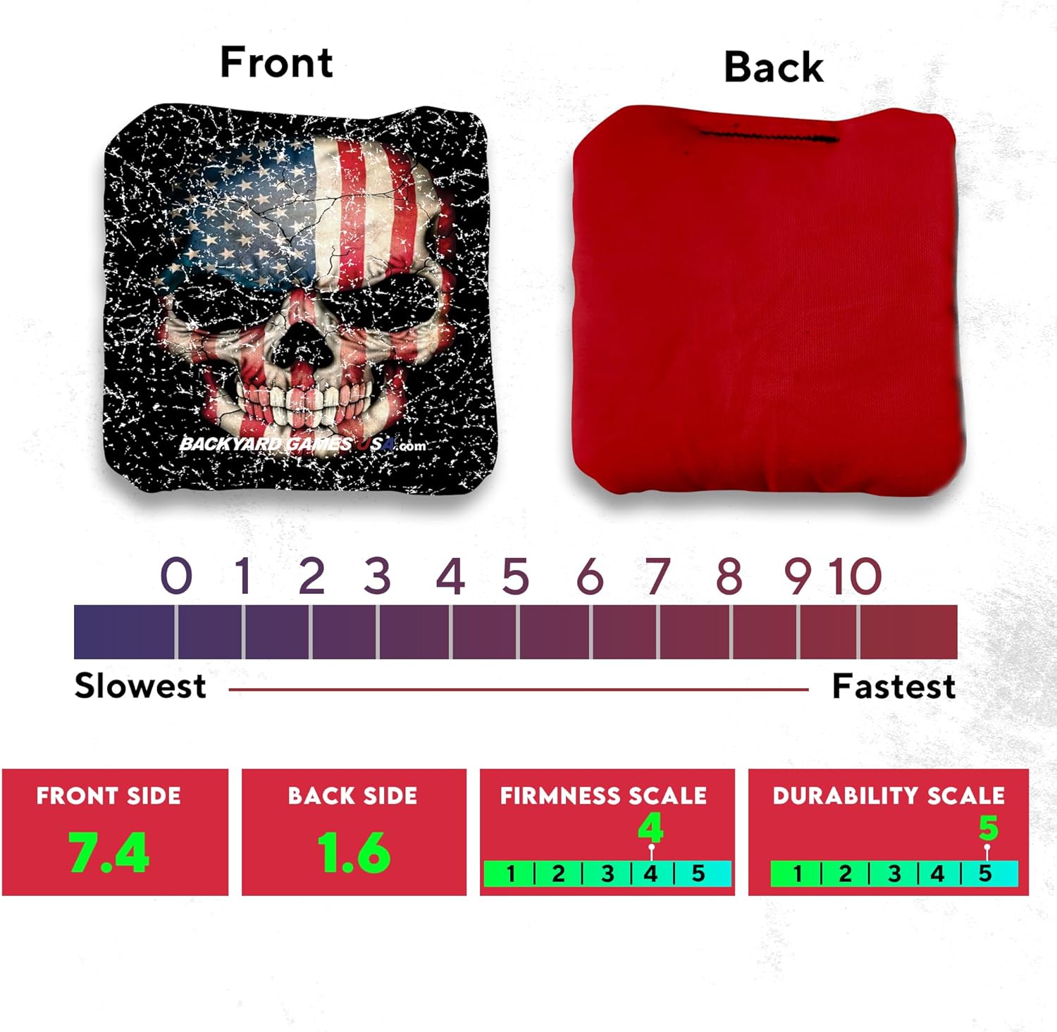 CornholeGamesUSA Pro Cornhole Bags Set of 8 Regulation - Professional Cornhole Bags for Tournament Play, Slick n Stick Bean Bags for Cornhole, Corn Hole Bags Regulation Set of 8- Made in USA