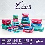 Sistema Lunch Collection Food Storage Containers, Assorted Colours, 3 Pack