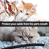 Vista 5 de Boao 3 piezas protector de cable tubo de malla de alambre manga de cable funda dividida para cable cargador USB cubierta de cable cable de audio