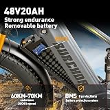 BURCHDA Doppelter Motor 95/190 Nm E Bike für Herren Damen mit 48V 20Ah Akku - 3