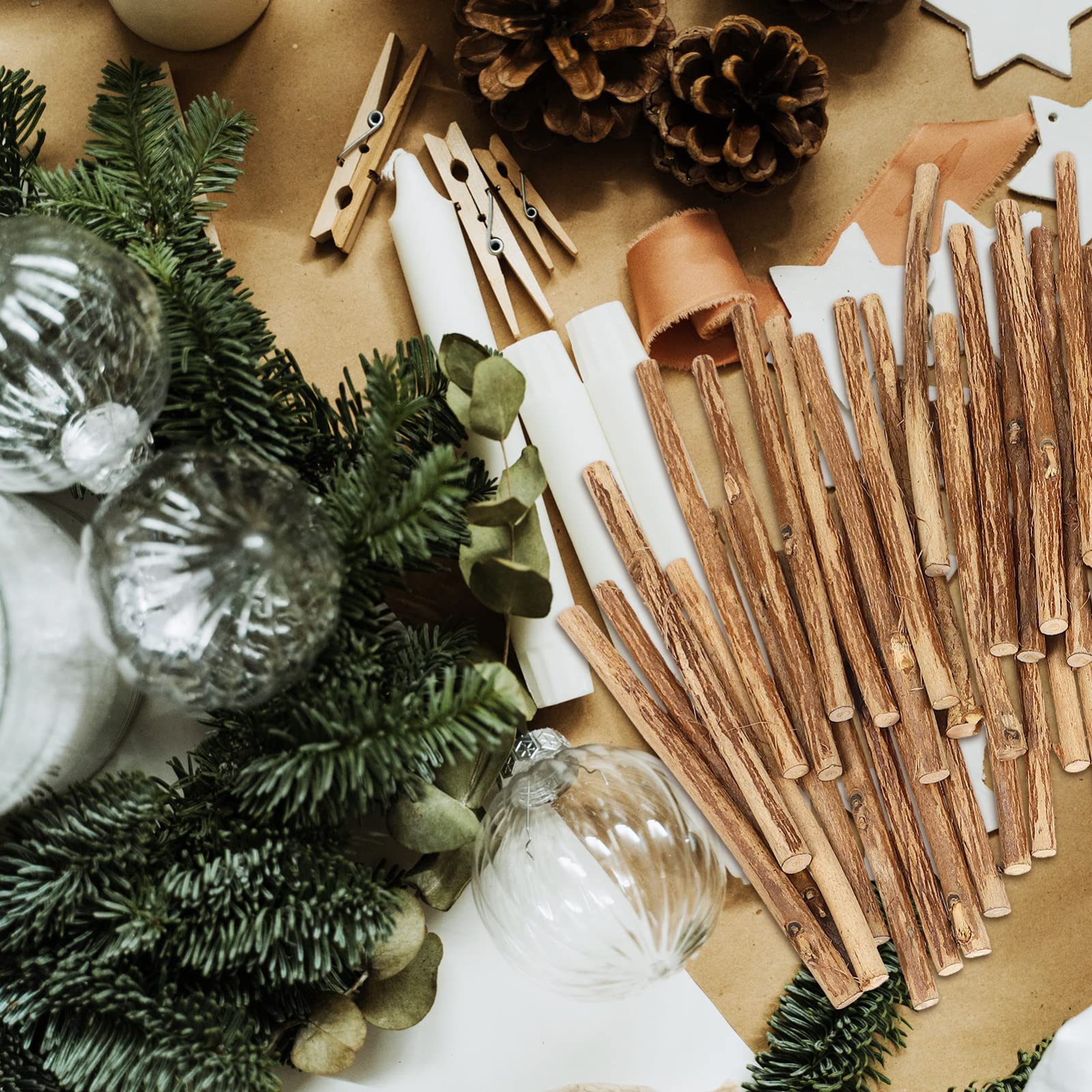 Uonlytech 4 Set Pz Legno Naturali Per Fai Da Te Decorazioni Per Casa Per Lavoretti Decorazioni Festive E Giocattoli 50 Pezzi * 4