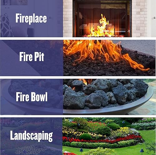 Miniatura 8 de American Fireglass LAVA-S-10 - Cristal de fuego americano de roca de lava de tamaño pequeño, poroso, totalmente natural, de 14 a 12 pulgada de