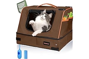 Upgrade The Portable Travel Litter Box for Small, Medium Sized Cats and Rabbits