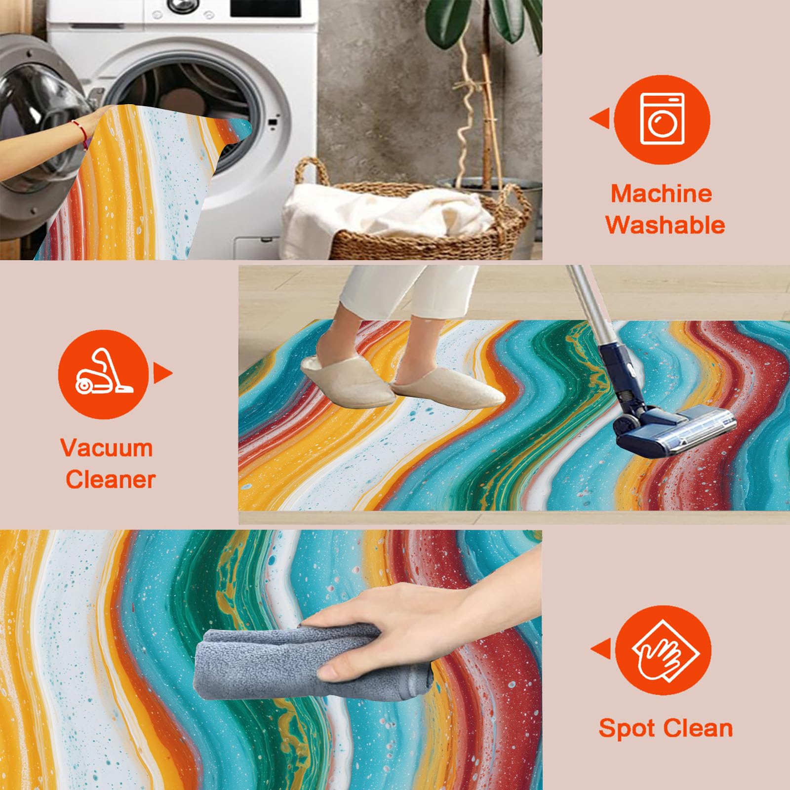 Tapis Rond Art Fluide 180cm