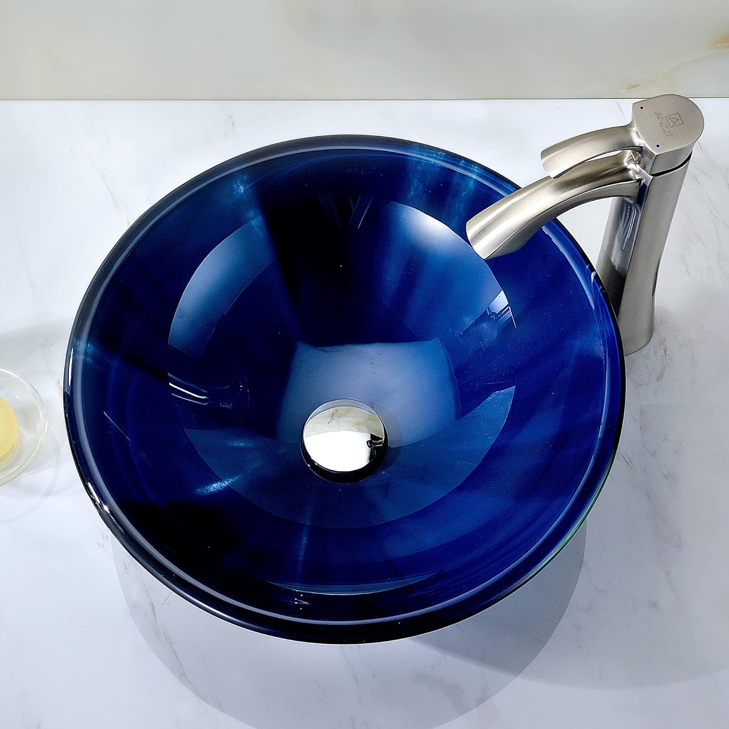 ANZZI Meno Series Modern Tempered Glass Vessel Bowl India Ubuy