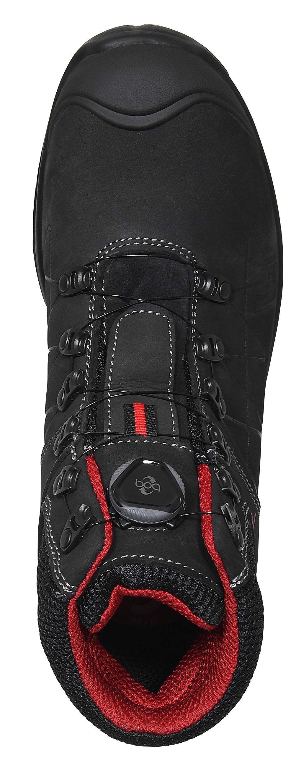 JORI Sicherheitsschuhe jo_Max BOA Mid S3S, Damen und Herren, Leder/Textil, Kunststoffkappe (Leichter als Stahlkappe), leicht, klassisch 43, Schwarz