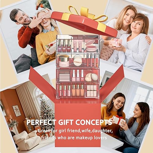 Miniatura 7 de Cajones de almacenamiento apilables de plástico transparente, organizador de cajones de baño, organizador de gabinete de medicina, organizadores de