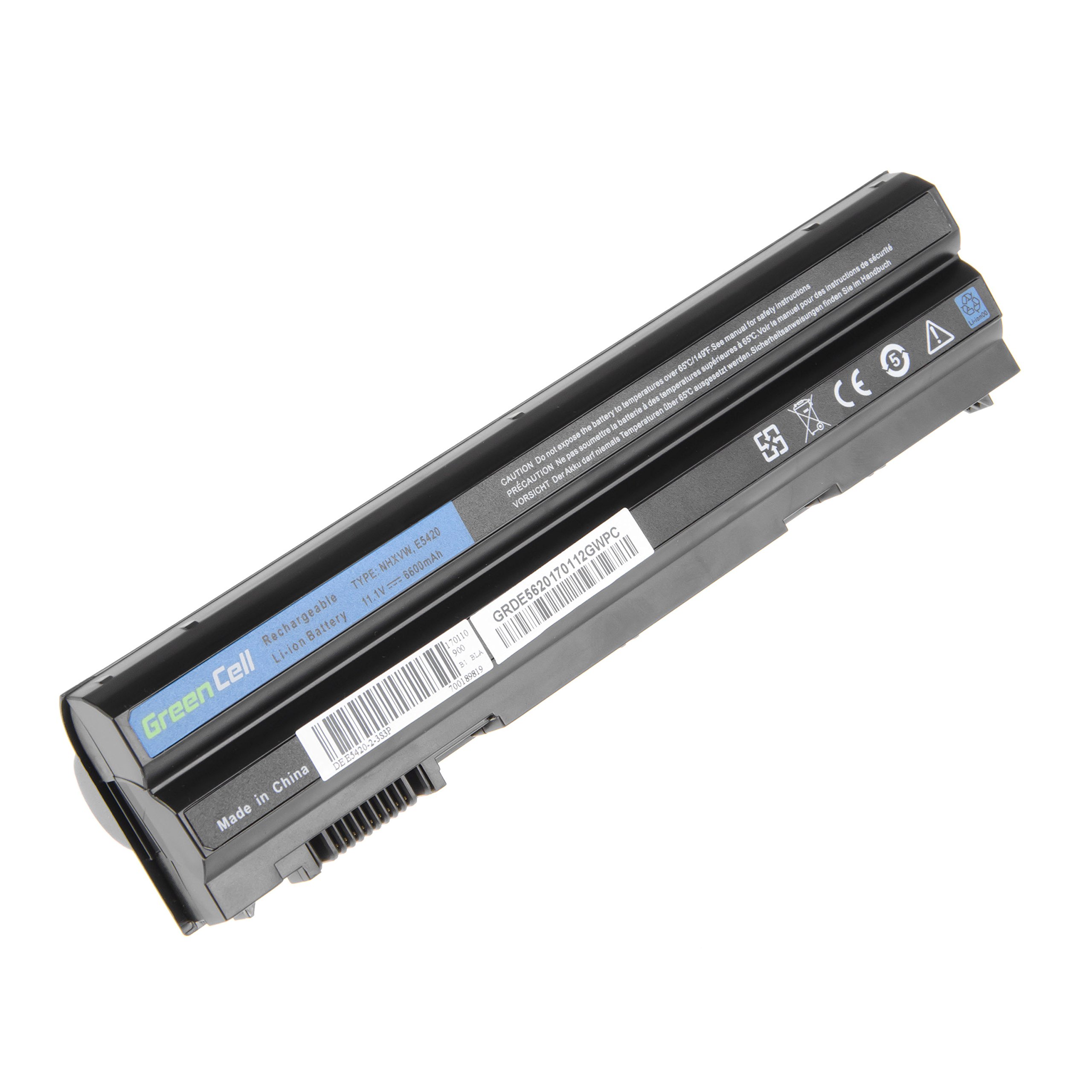Green Cell® Extended Serie 8858X M5Y0X T54FJ Batteria per Portatile Dell Latitude E5420 E5430 E5520 E5530 E6420 E6430 E6440 E6520 E6530 E6540 (9 Pile 6600mAh 11.1V Nero)