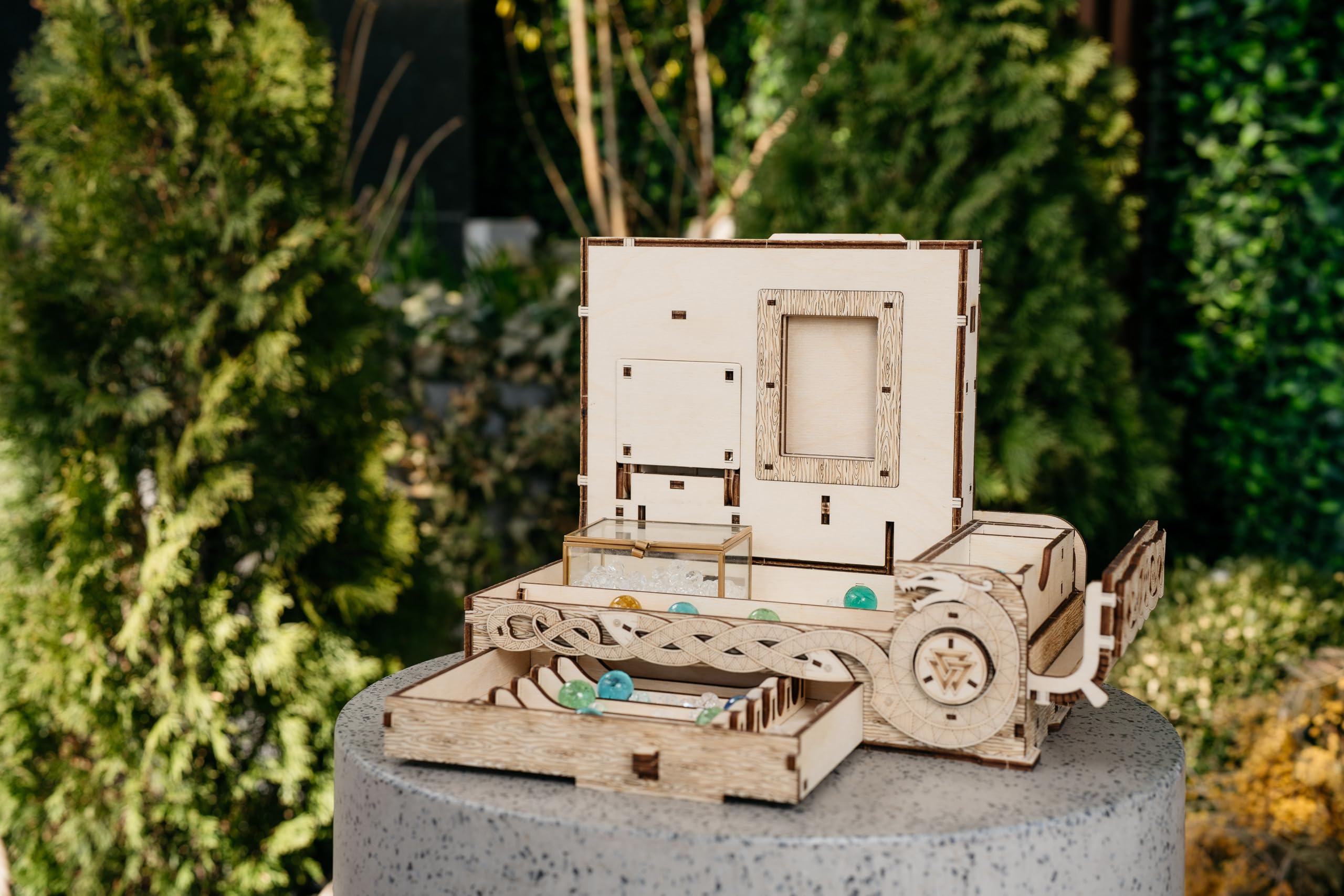 Wood Trick Antieke lantaarn, 3D-puzzel van hout, voor volwassenen en kinderen, doe-het-zelf, verlichting met 2 modi, doe-het-zelftechniek, 3D mechanische puzzel, modelbouwset voor volwassenen