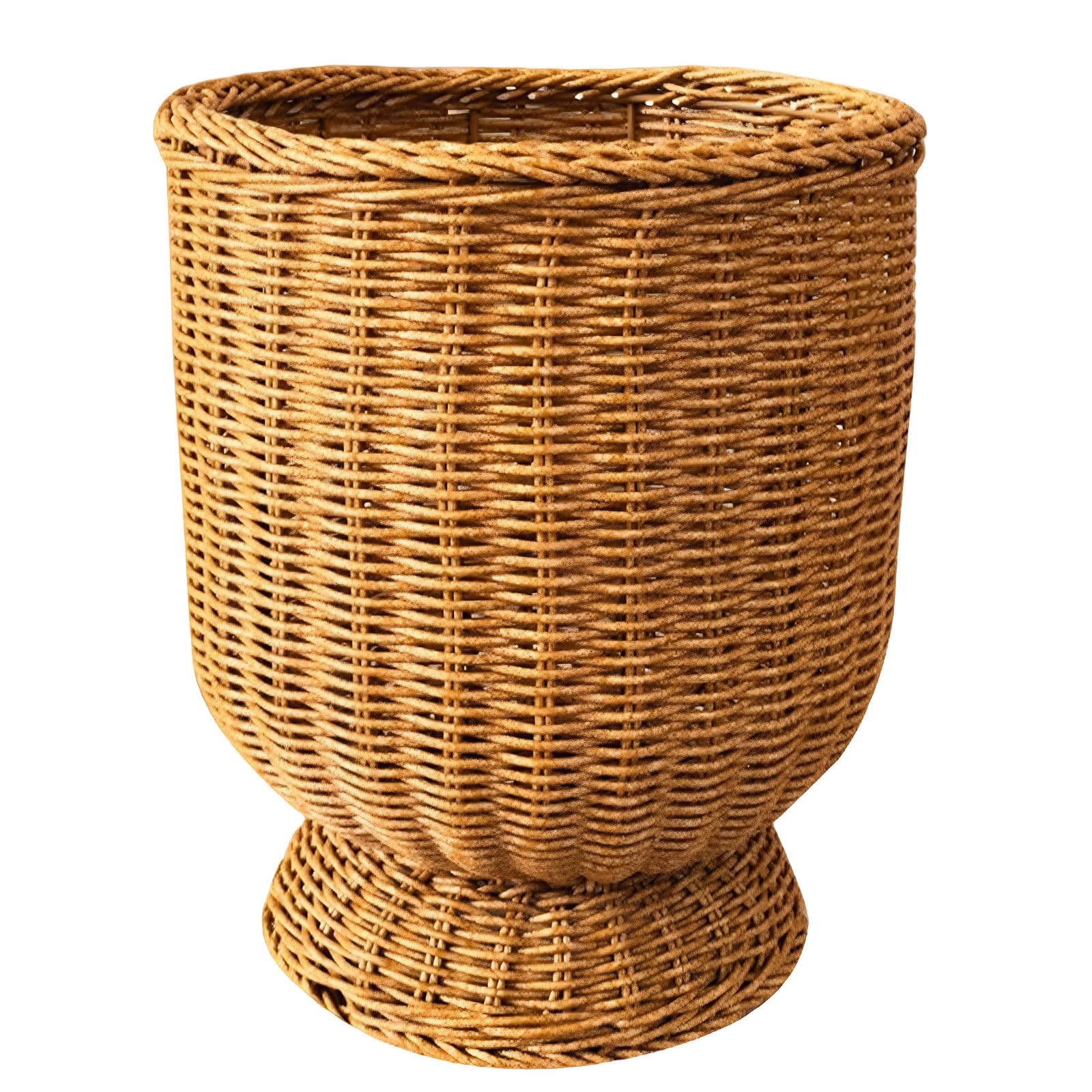 Panier de jardinière tissé nordique en osier bohème à la main (petit jaune)