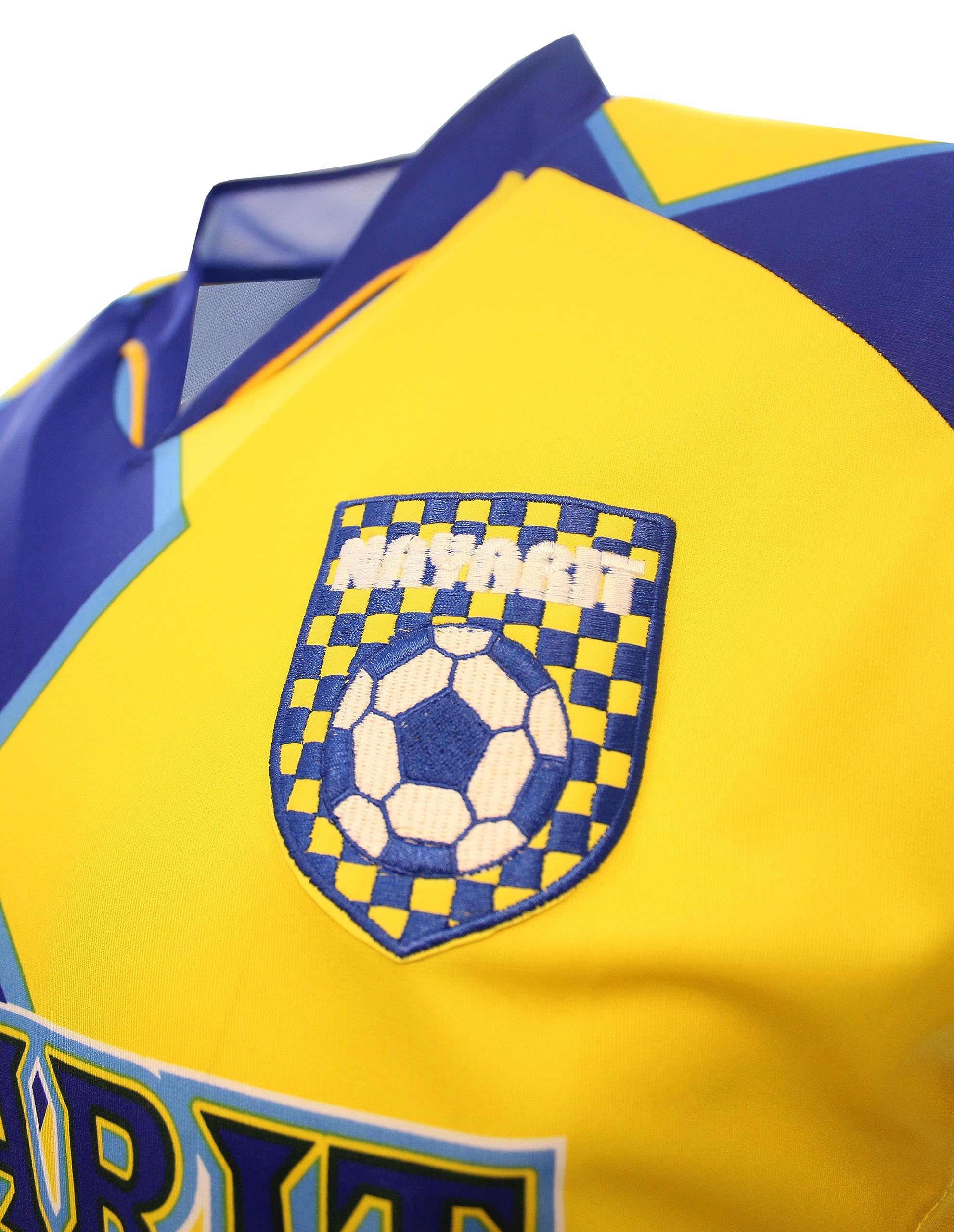 Nayarit Mexico Soccer Jersey Color Blue-Yellow Arza Design (X-Large)