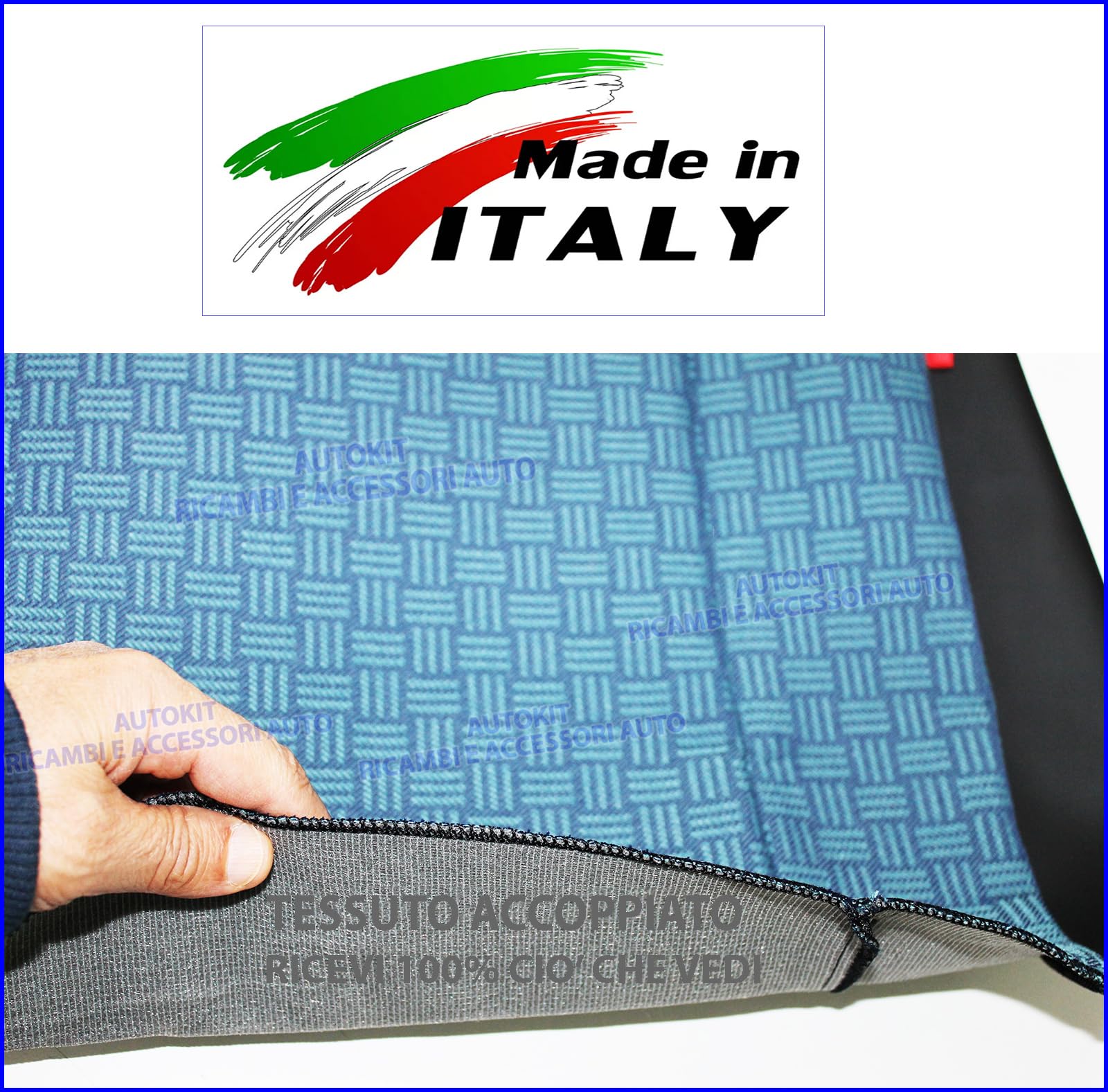 Sedile Panda 141 Prodotte dal 1986>2003 Imbottitura in Poliuretano Flessibile Completo Schienale - Seduta Rivestita in Tessuto Imbottito e Molle Rinforzate - 20110