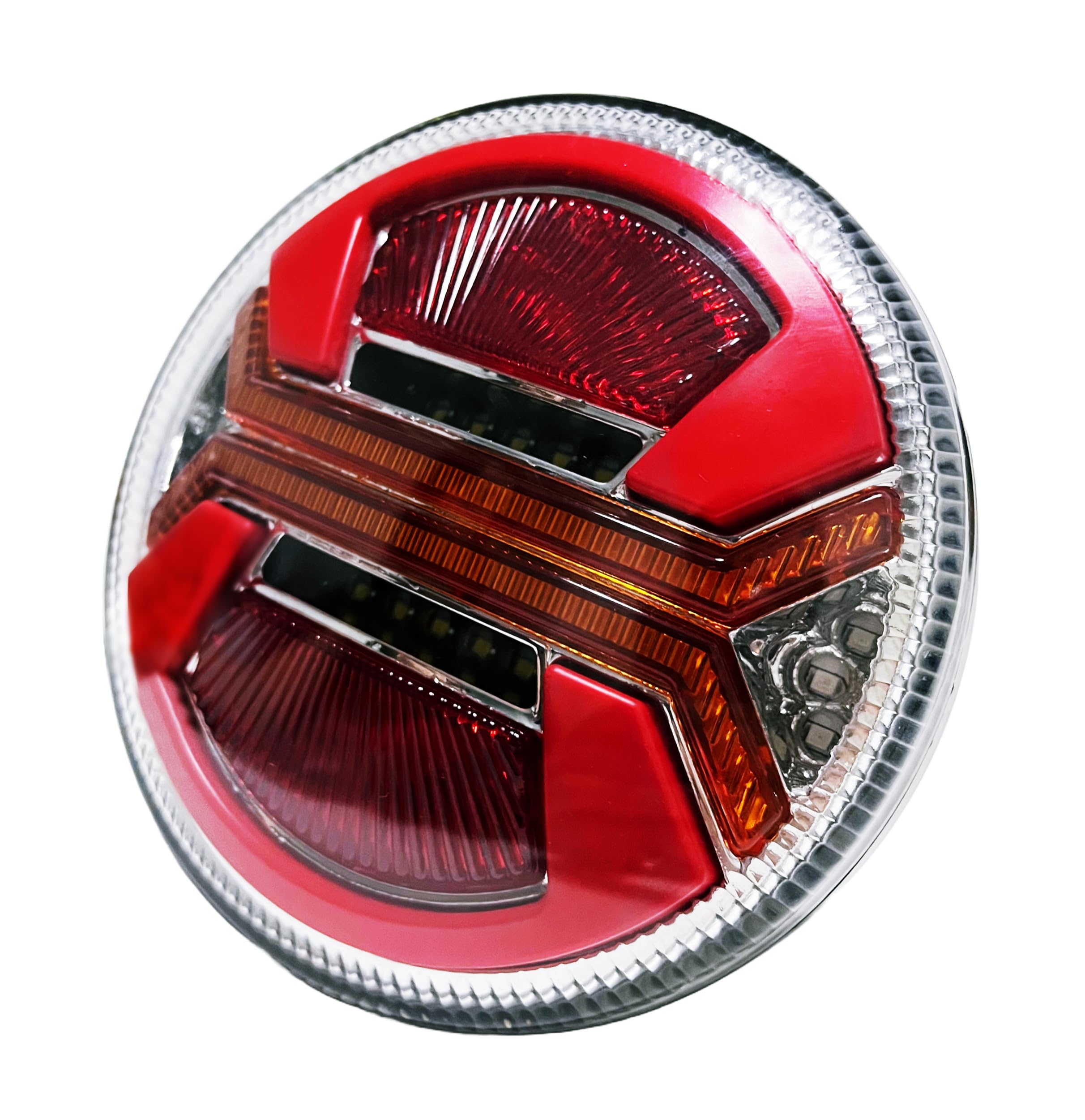 4 Fanali Posteriori Multifunzionali 12V 24V LED Faro Posteriore stile Hamburger con Luce Posizione Effetto Neon Stop Retromarcia Indicatore - Rimorchio Camion Camper Furgone