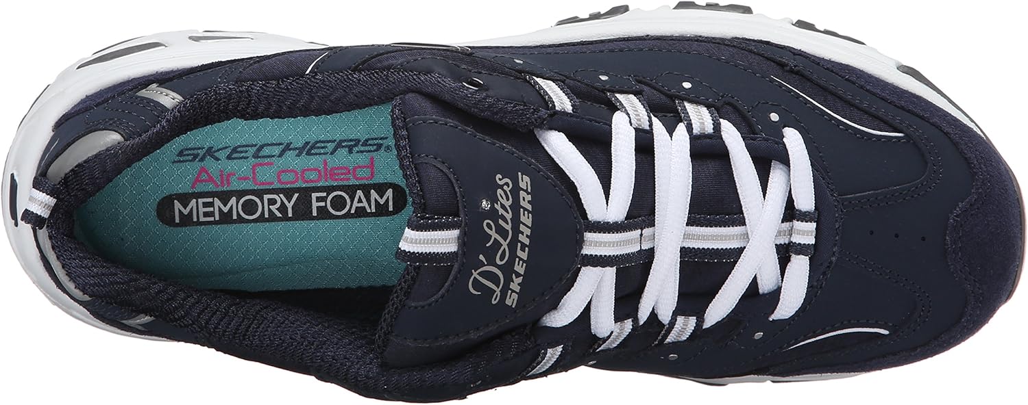 Skechers Women's D'Lites-Me Time Sneaker 5 Navy
