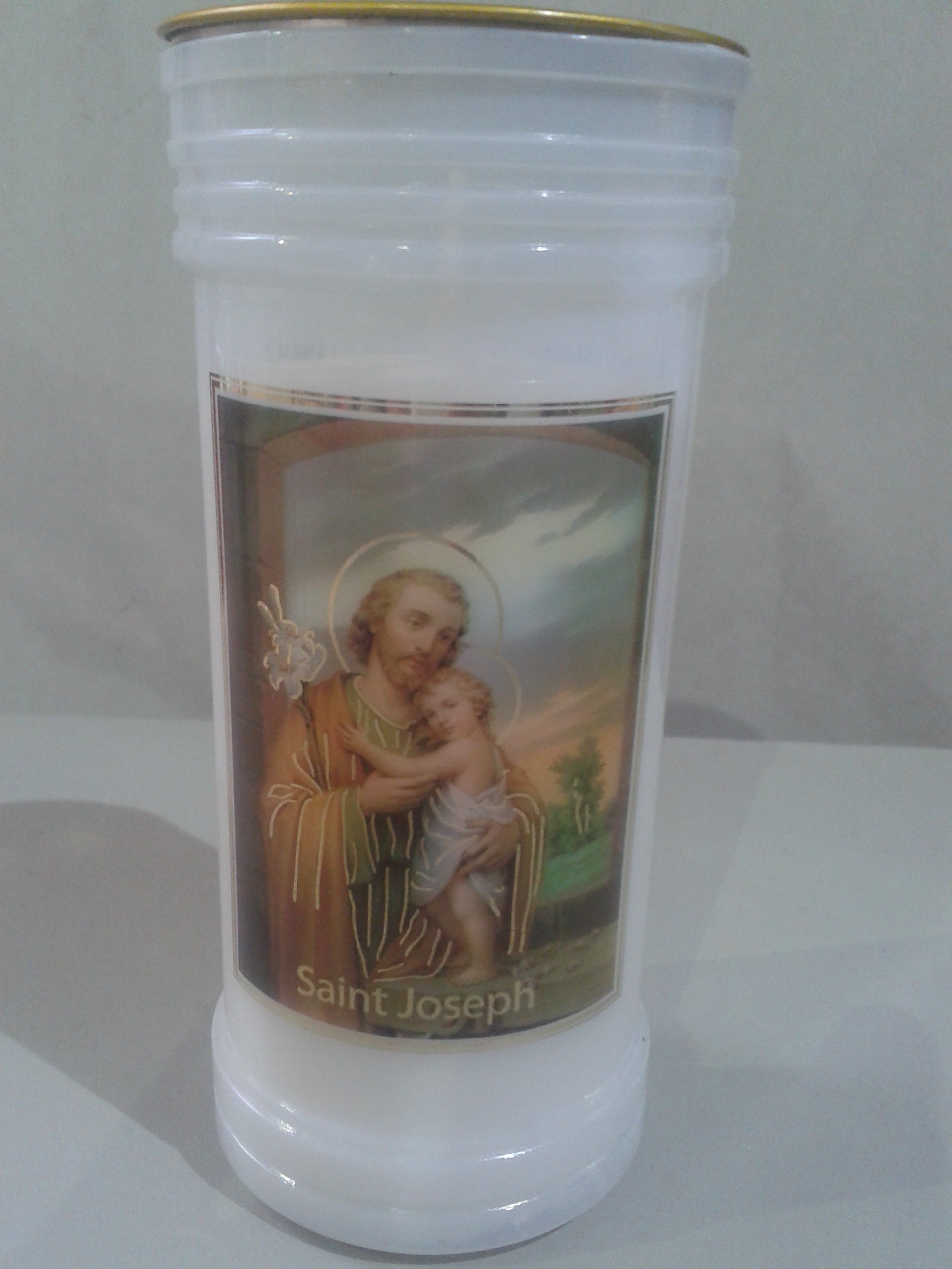 Loving Jesus Multicolor St Joseph Candle Devotional 72 Hrs Burning Time