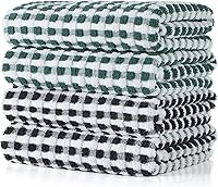 Vista 9 de SALAS Toallas de algodón para secar platos de cocina, toallas de rizo de celosía, paños de cocina altamente absorbentes con lazo para colgar, 16 x