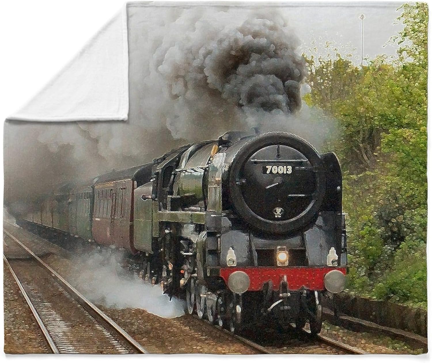 CafePress Locomotive Train Engine 2 Throw Blanket Super Soft Fleece Plush Throw Blanket, 60"x50"