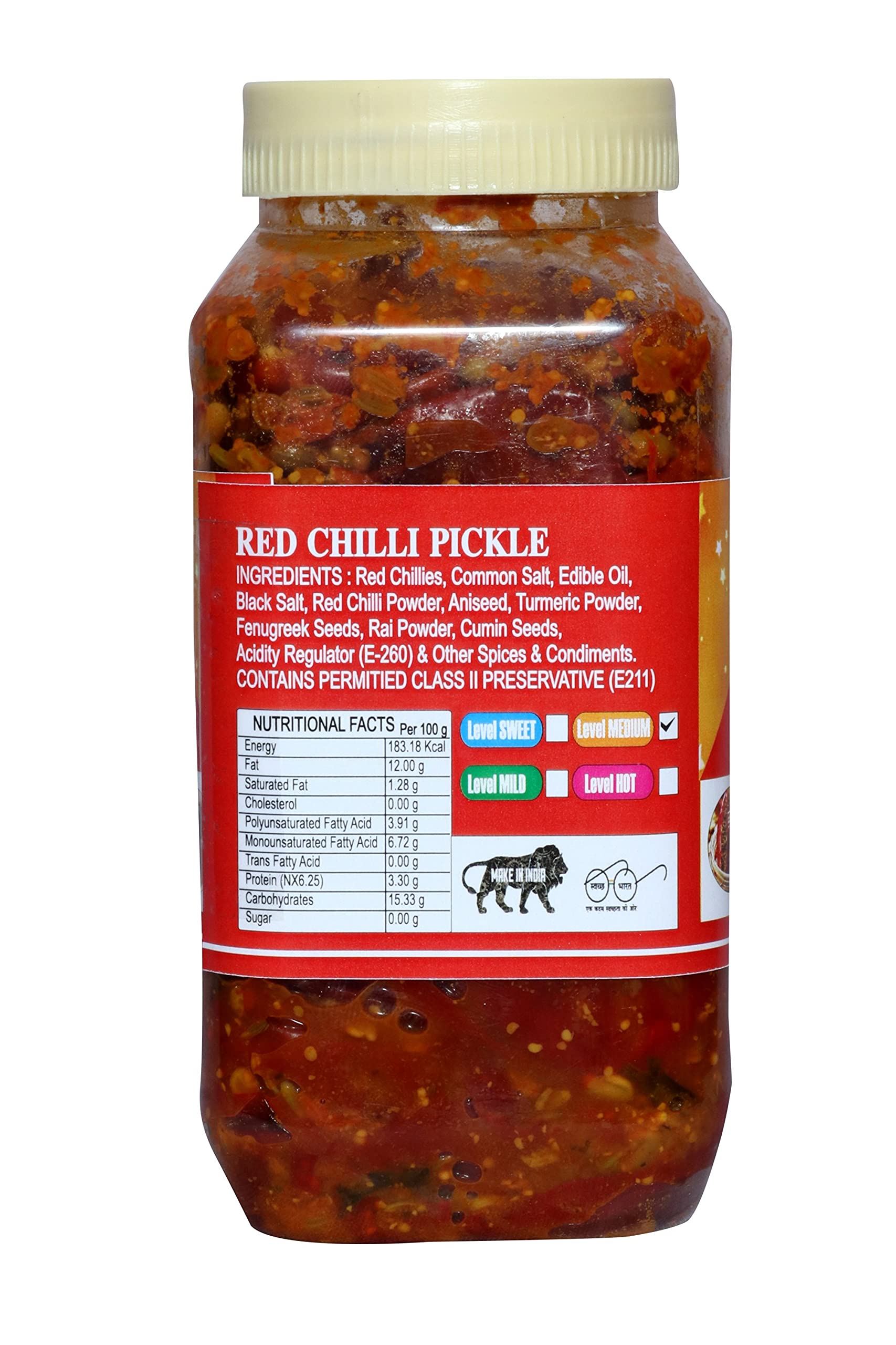 DAILY FOOD Homemade Organic Natural Red Chili Lal Mirch Ka Achar (400gm) 1