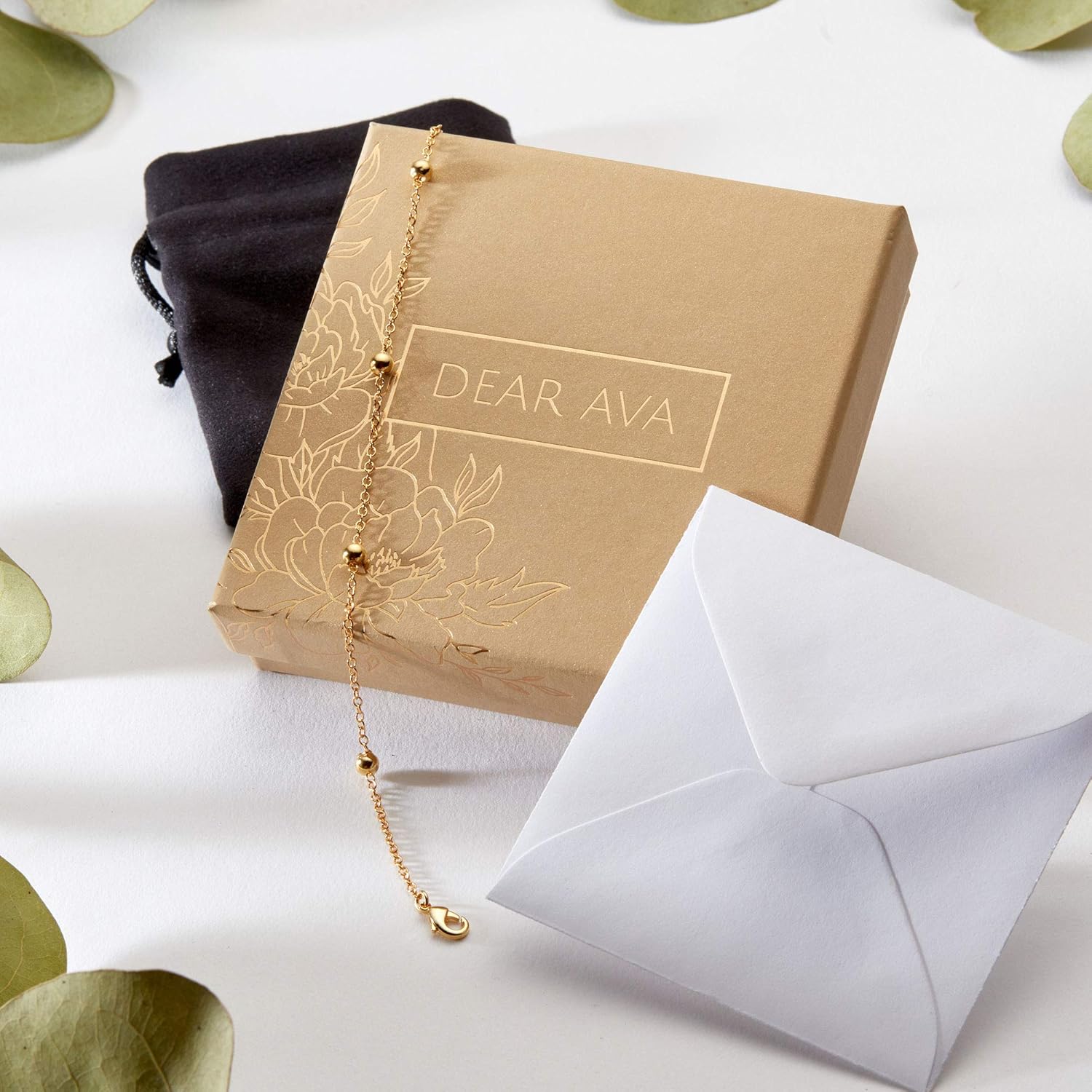 Dear Ava Confirmation Bracelet - Heartfelt Card & Jewelry Gift for Teenage Girls (Dot Bracelet, Gold)