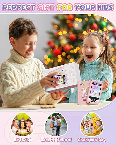Miniatura 7 de UCIDCI Juguetes de teléfono inteligente para niñas de 3 a 7 años con doble cámara  Juguetes de teléfono para niños pequeños con juegos de