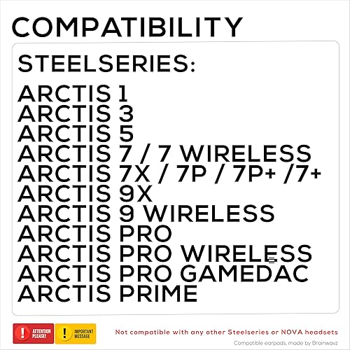 Miniatura 3 de Almohadillas de gel para juegos SteelSeries Arctis 1, Arctis 3, Arctis 5, Arctis 7, Arctis 9X, Arctis Pro y Arctis Prime Earpads para auriculares,