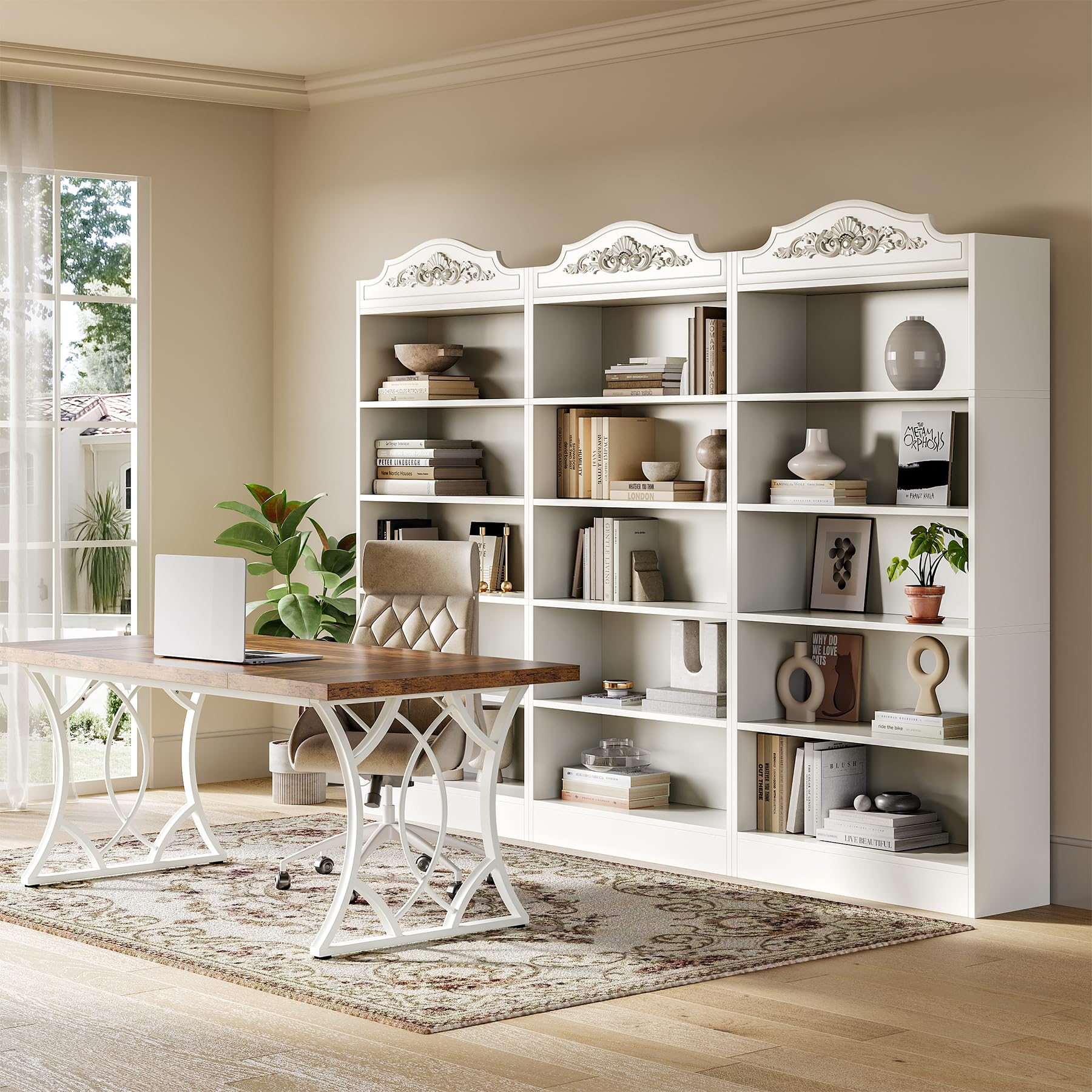 Amazon.com: LITTLE TREE 5-Tier Bookcase with Storage, 73-Inch