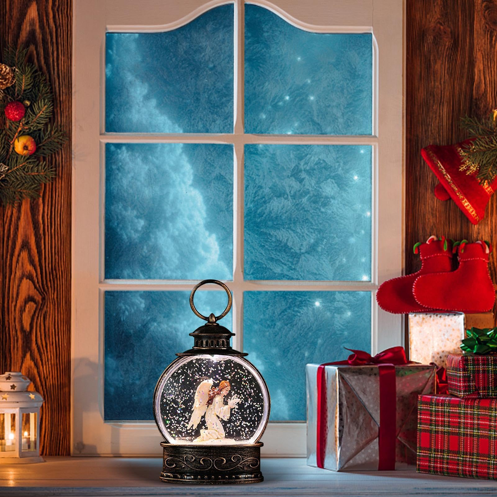 Amazon.co.jp: クリスマススノードーム、装飾クリスマススノードーム