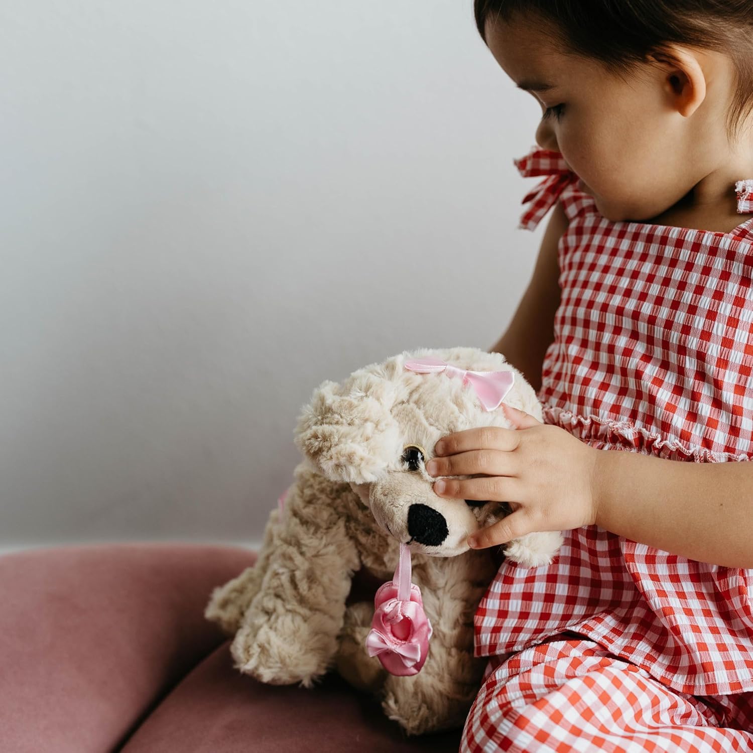 The Petting Zoo Ballerina Scruffy Dog Stuffed Animal, Gifts for Kids, Caramel Brown Dog Plush Toy 10 Inches