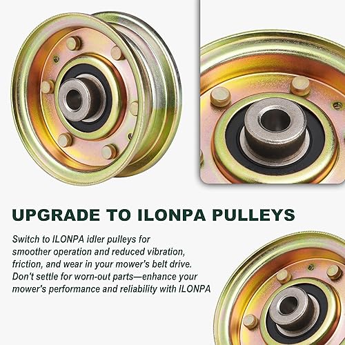 Miniatura 3 de 756-04224 (paquete de 2) polea tensora plana para MTD Cub Cadet 756-0981A 756-0981 756-0981B 956-0981 GT2150 GT5024 GT5025 i1042 i1046 i1046 i100 50