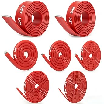 7-Size Heat Shrink Tubing Roll Kit 41 Adhesive Lined, 54 Ft Marine Grade Waterproof, Insulated Sealed, Oil-Proof & Wear-Resistant, for Home Use & Industrial Applications Red