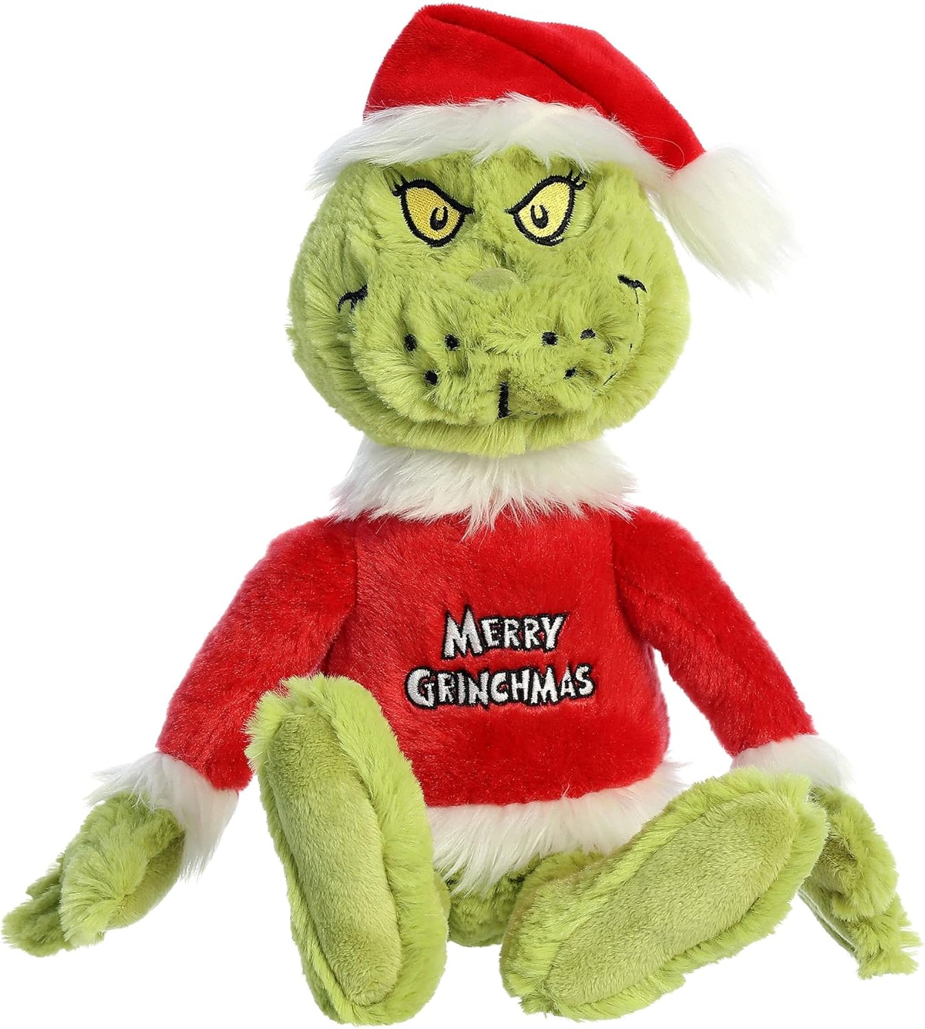Aurora® Whimsical Dr. Seuss™ Merry Grinchmas Grinch Stuffed Animal - Officially Licensed Plush for Imaginative Play - Perfect for Kids and Adults - Green 16 Inches