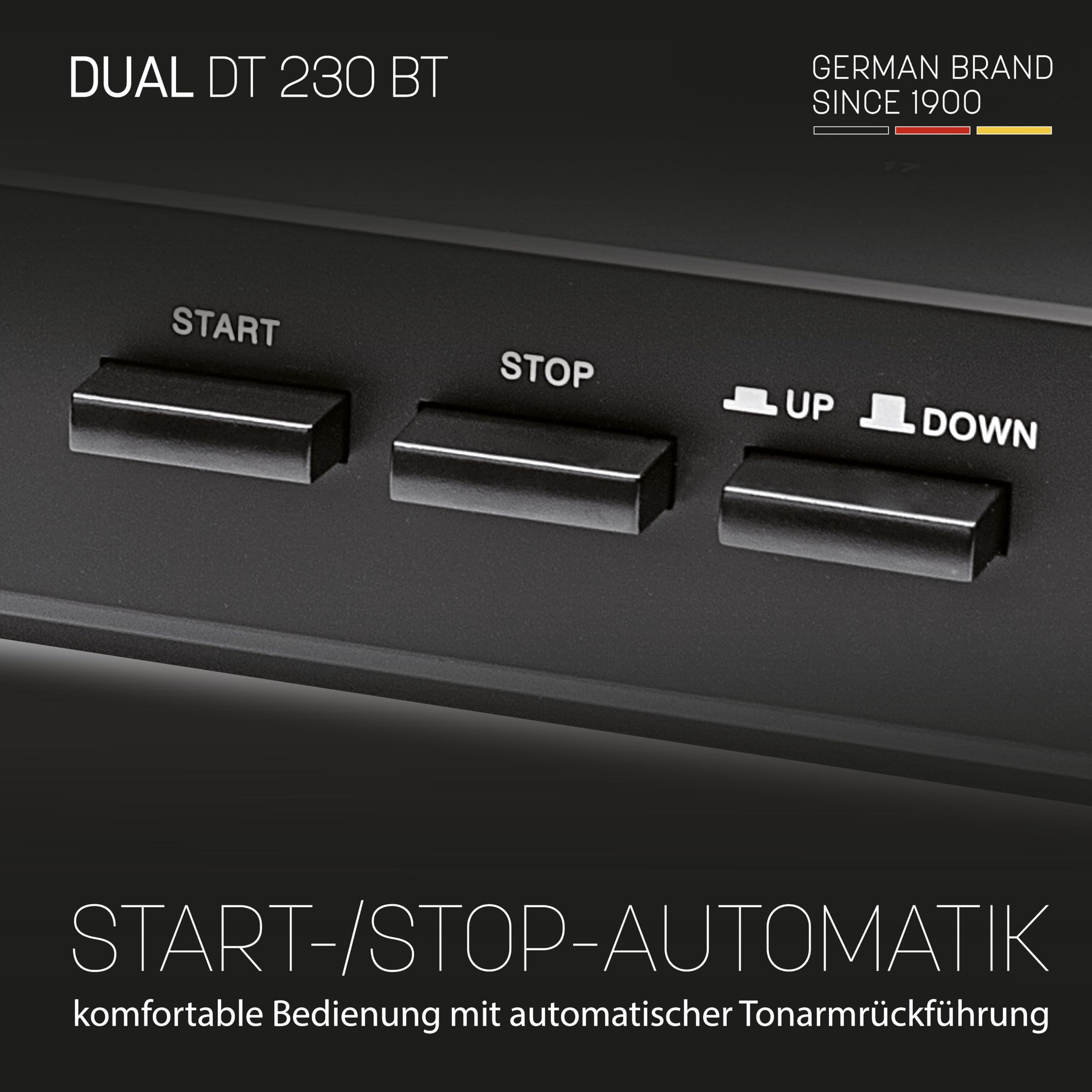 Dual DT 230 BT, Bluetooth, Vollautomatik, Autostop, Bluetooth, eingebauter umschaltbarer Entzerrer-Vorverstärker