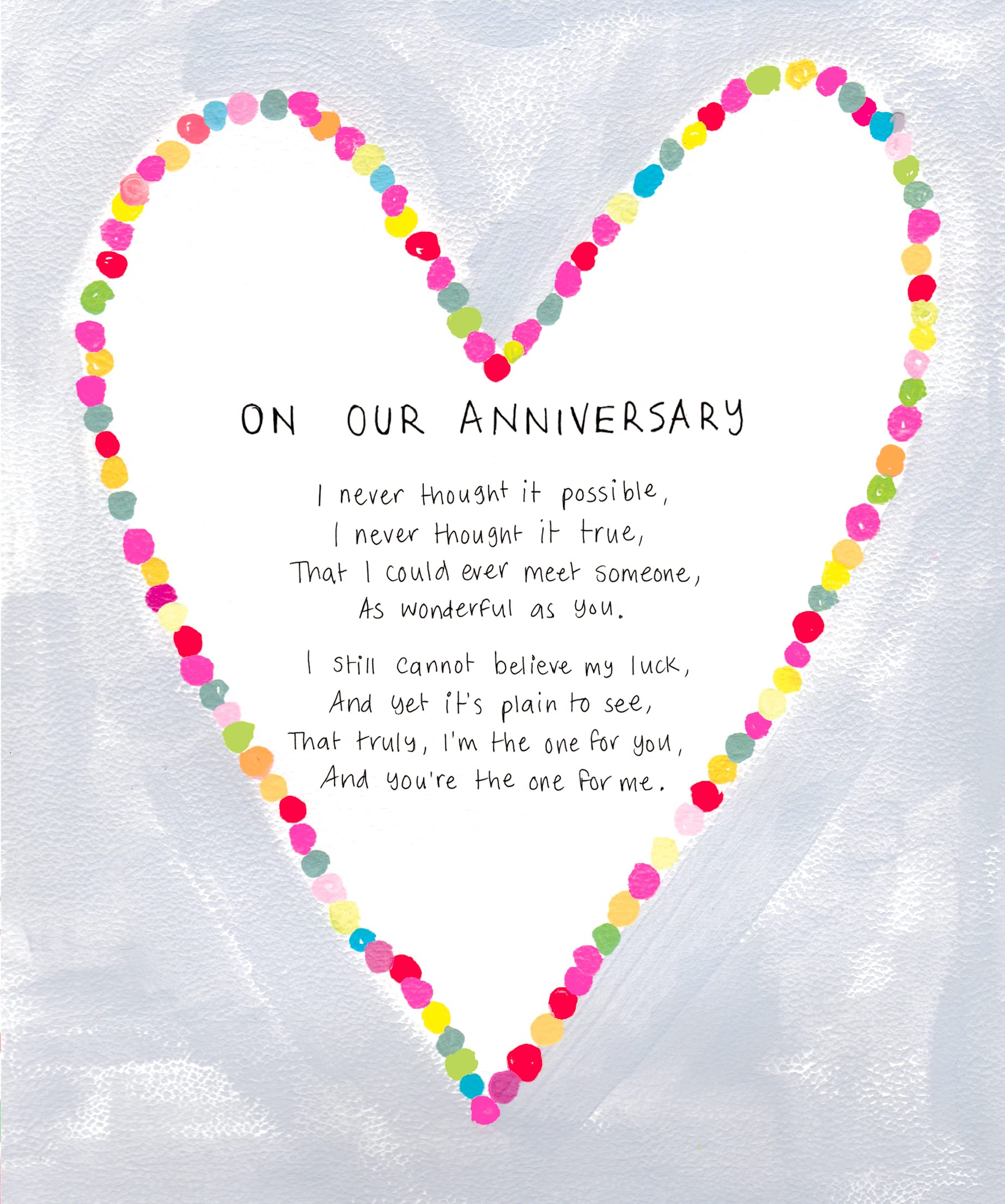 On Our Anniversary Card, Nice Words For Us, Greetings Cards, Greetings Card, Anniversary Card, Anniversary Cards