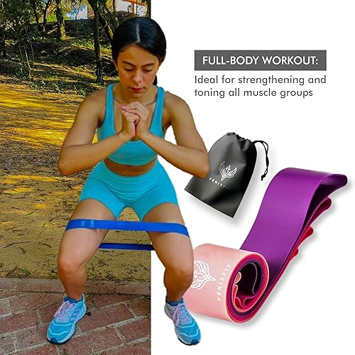 Miniatura 5 de Fitness Elastic Bands, Set of 5 Resistance and Muscle Bands 100% Latex Exercise Bands for Yoga, Pilates, Buttocks, Arms and Legs.