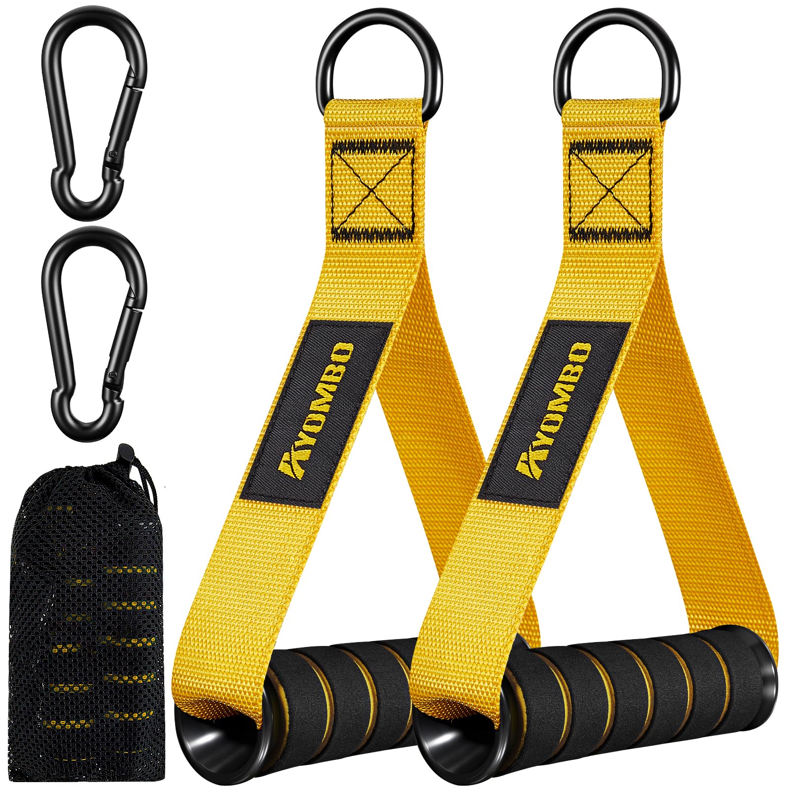 Gym Equipment, Cable Attachments for Gym, Home Workout Equipment Machine Grip Attachments, Resistance Bands Handles for Weight Strength Trainer, Gym Heavy Duty Exercise Handle for Men