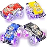 Light-Up Monster Truck Toys (2-Pack) – Push-&-Go Cars with Glowing Wheels – Birthday Gift for Toddlers, Boys & Girls Ages 3+ – Durable Friction-Powered Trucks – Batteries Included