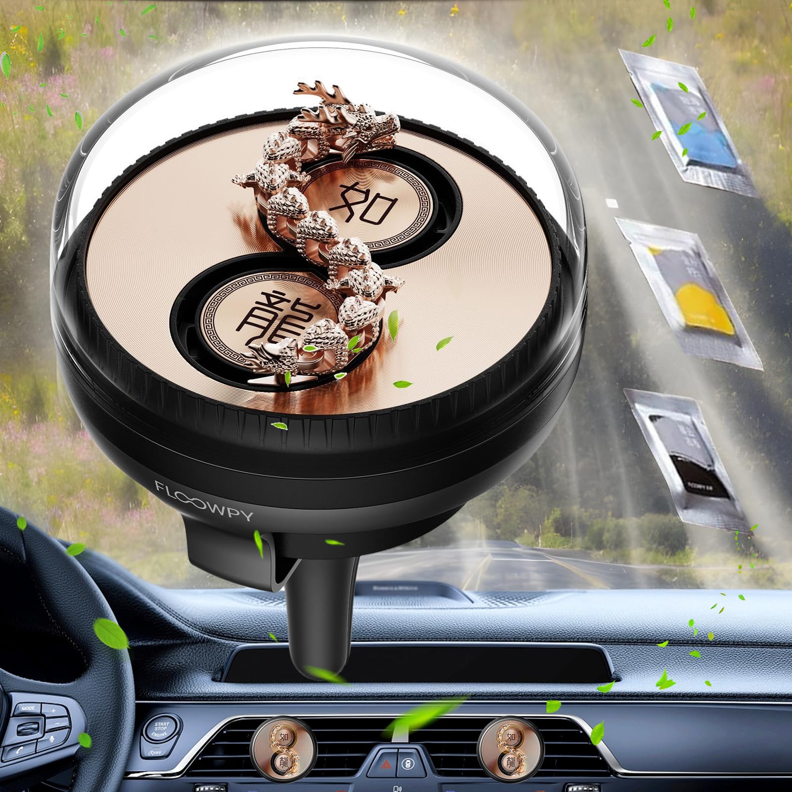 Profumatore per Auto Drago Decorativo Multiuso Profumato | Diffusore di Oli a Per Casa Cucina Auto Camera Da Decorazione Profumata Multiuso Deodorante Ambiente Drago