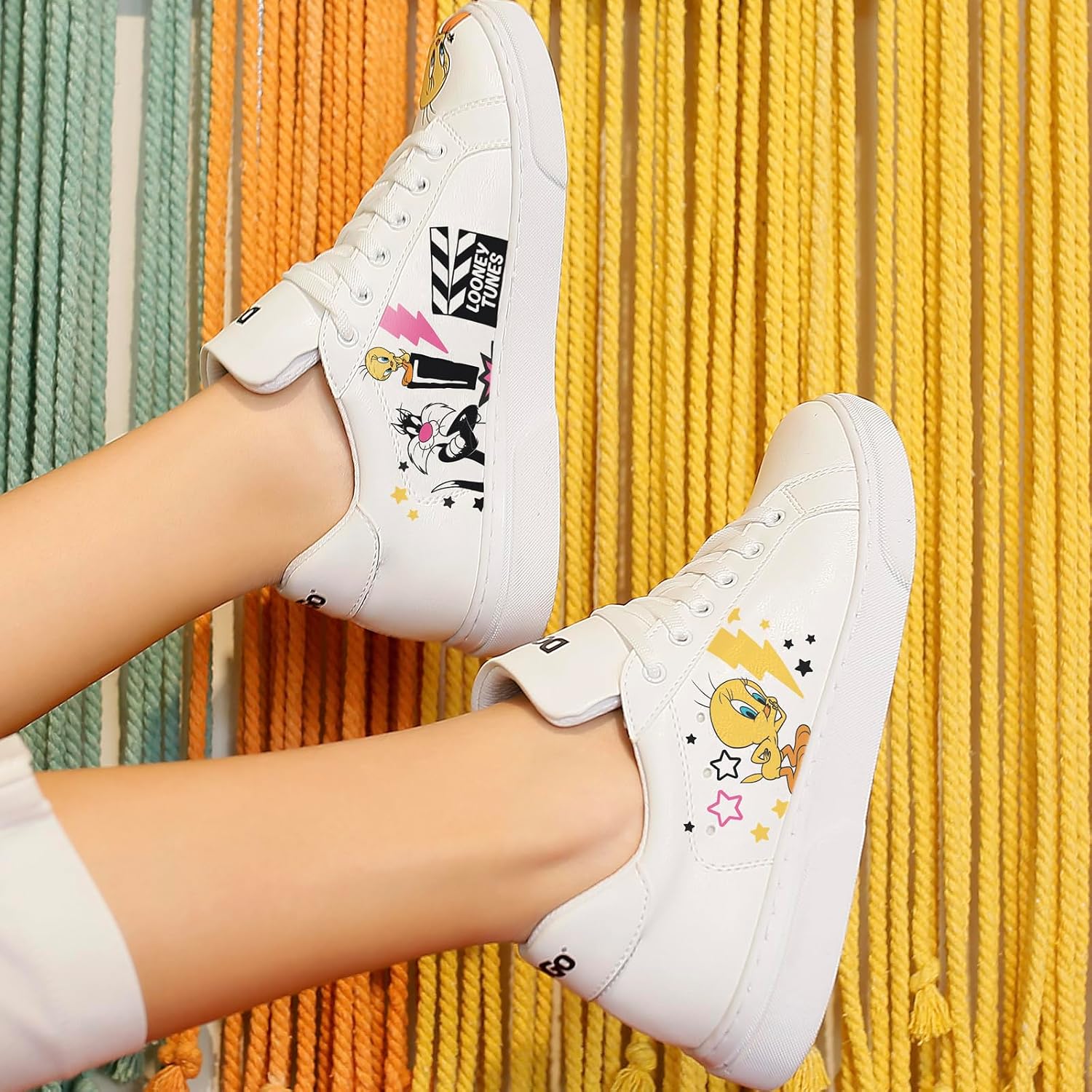 DOGO White Sneakers for Women - Handmade Women's Fashion Sneakers, Vegan Leather and Unique Design, Comfortable Shoes for Women, Ace Sneakers