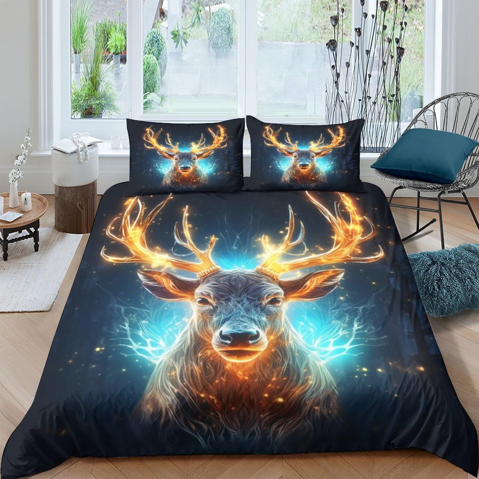 Stampato in 3D Pronipote tibetano Copertina Stampata Microfibra Disegnata Set Di Biancheria Da Letto Cura Facile Con 2 Federe,Double（200x200cm）, Per Adolescenti E Adulti