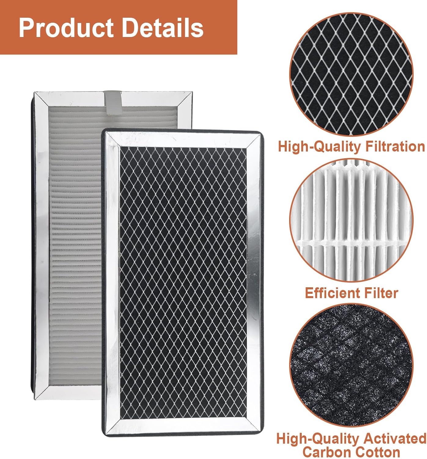 MA-15 Air Purifier Filters Replacement for Medify Air MA 15 Series, 3-in-1 Composite Filter with H13 True HEPA, Activated Carbon and Prefilter,2 Pack - Image 4