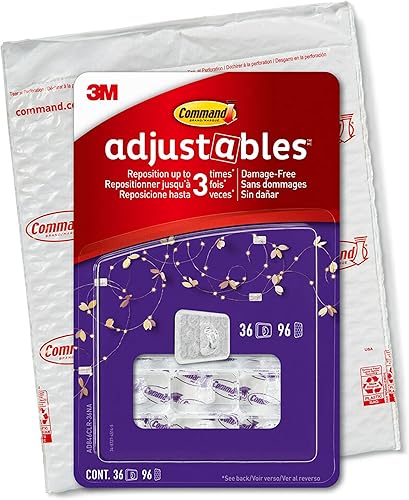 Command AD846CLR-36NA Ganchos circulares de plata reposicionables, 0