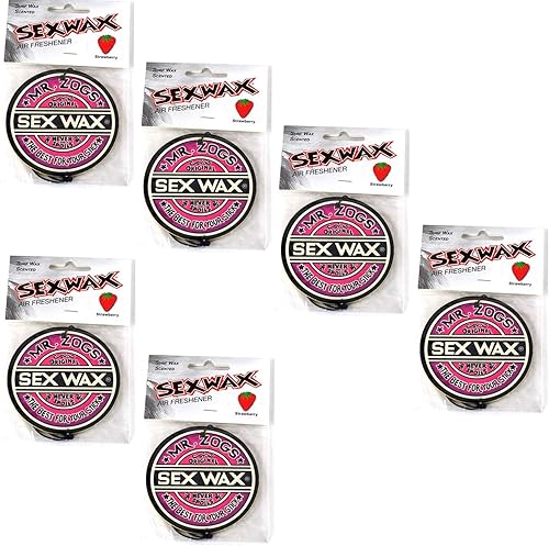 Miniatura 1 de Sex Wax Mr. Zoggs - Ambientador de aire (3 pulgadas, color morado, 6 unidades, fresa)