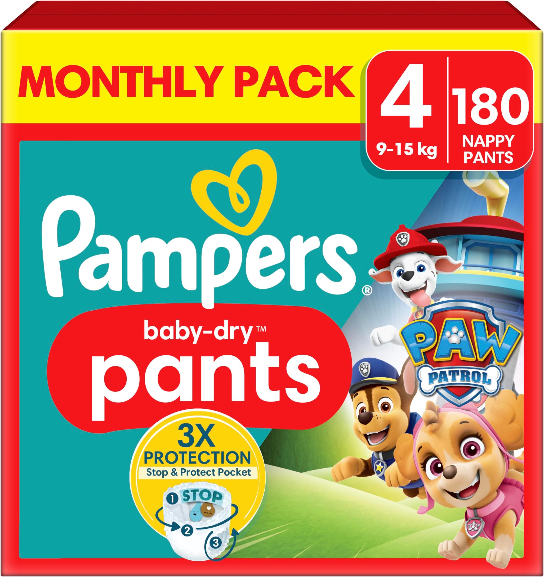 Pampers Baby-Dry Paw Patrol Nappy Pants Size 4