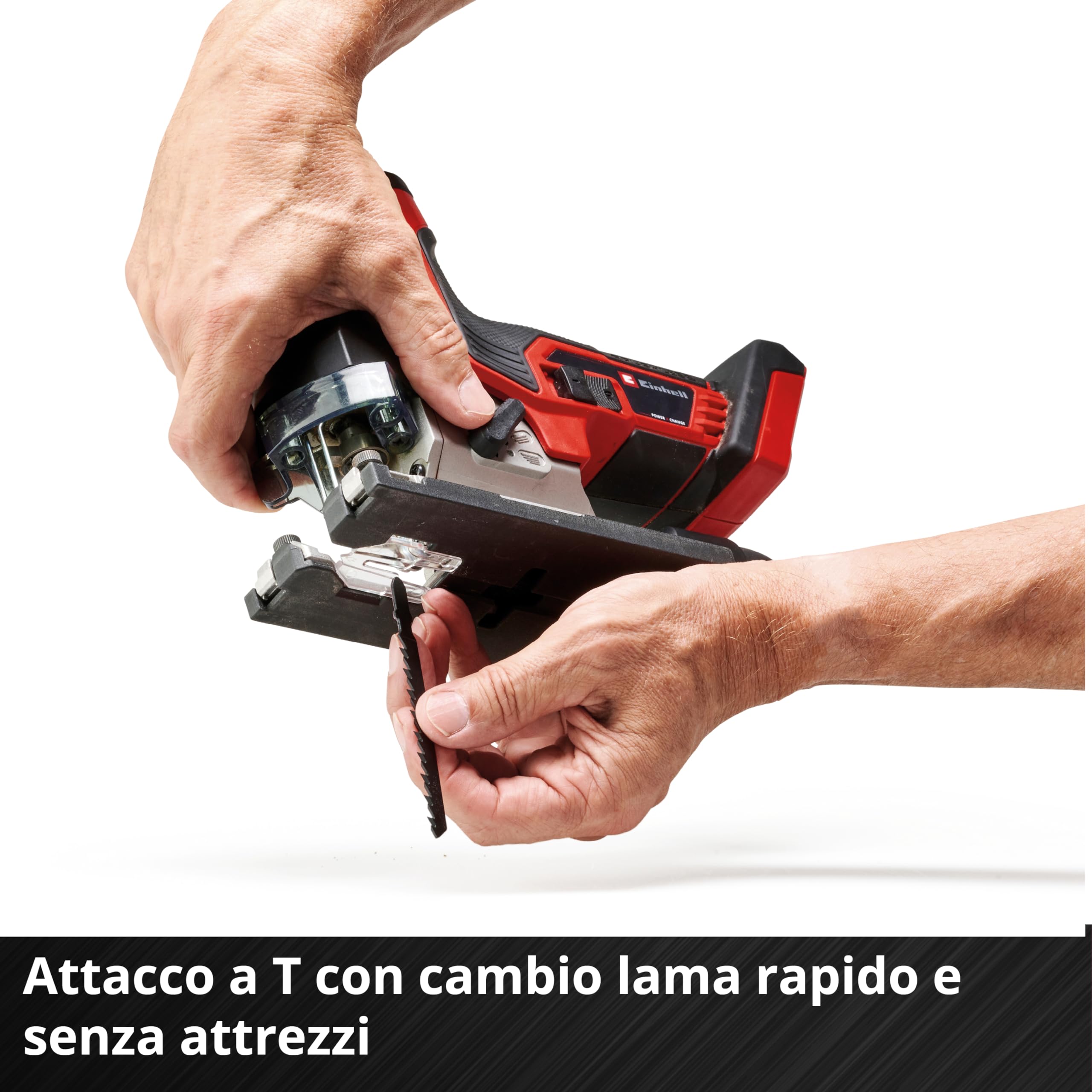 Einhell Professional seghetto alternativo a batteria TP-JST 18/135 Li BL Power X-Change (18 V, profondità taglio 135 mm su legno, altezza sollevamento 26 mm, Brushless, incl. 3 lame, batteria esclusa)
