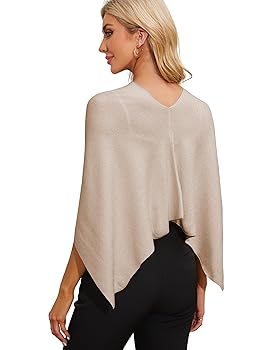 PULI Women Capri Poncho Sweater Slimming Fit Cropped